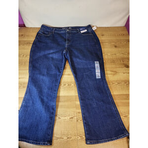 Old Navy Jeans Womens 16 Blue High Rise Vintage Cropped Flare New With Tags